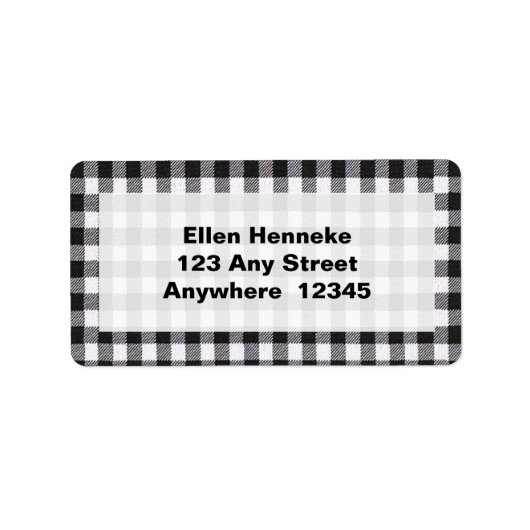 Black Gingham Etiket (Voorkant)