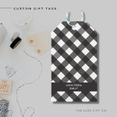 Black Gingham Gift Label Cadeaulabel