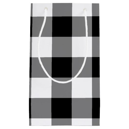 Black Gingham Klein Cadeauzakje (Voorkant)