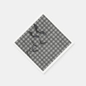 Black Gingham Little Boo Ghost Birthday Dessert Servet (Hoek)
