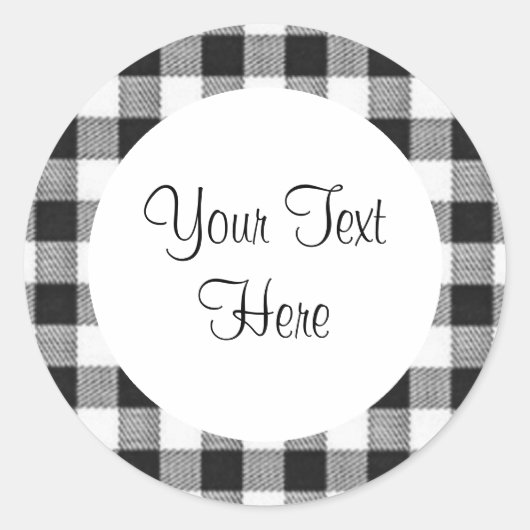 Black Gingham Sticker (Voorkant)