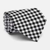 Black Gingham Stropdas (Opgerold)