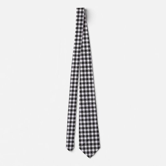 Black Gingham Stropdas (Achterkant)
