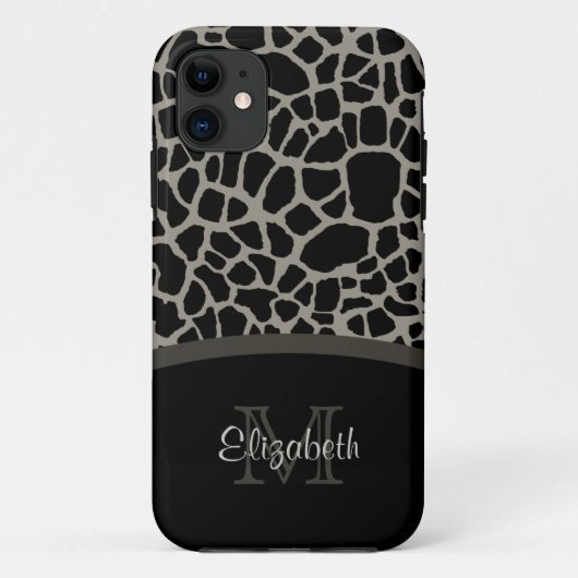 Black Giraffe Pattern Case-Mate iPhone Case (Achterkant)