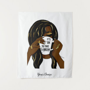 Black Girl Afro American Woman Inspirational Quote Wandkleed