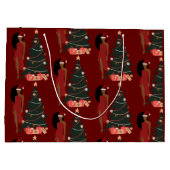 Black Girl Afro Christmas Cadeau Sac (Dos)