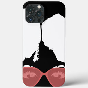 Black Girl Big Afro Roze zonnebril iPhone 13 Pro Max Hoesje