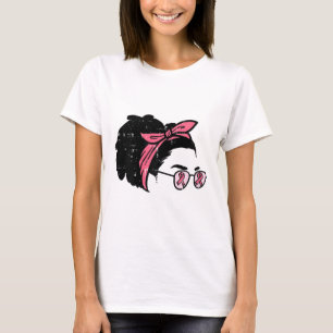 Black Girl Borstkanker Bewustzijn Overlevende Afri T-shirt