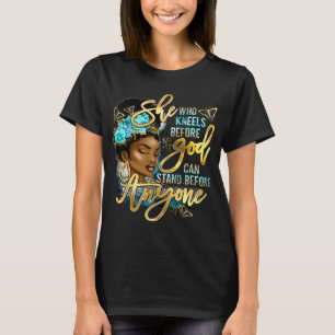 Black Girl die ze kent voor God Christelijke Afr T-shirt