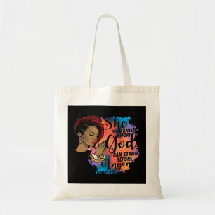 Black Girl die ze kent voor God Christelijke Afr Tote Bag