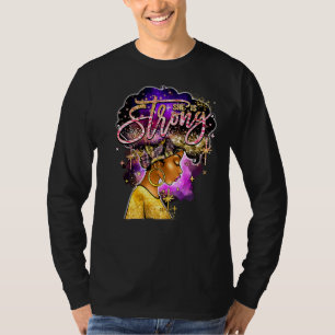 Black Girl is sterk afro Woman Christelijk Reli T-shirt