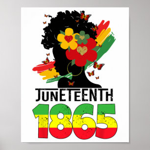 Black Girl Juneteenth 1865 Kinder Toddlers Celebra Poster