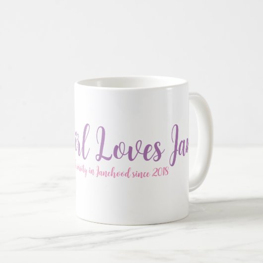 Black Girl Loves Jane Classic Mug en blanc (Devant droit)