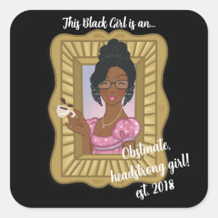 Black Girl Loves Obstiner Headstrong Sticker