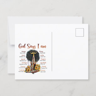 Black Girl Magic Birthday Sista Melanin Woman Briefkaart