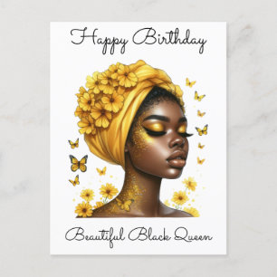 Black Girl Magic Birthday Sista Melanin Woman Feestdagenkaart