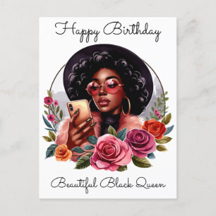 Black Girl Magic Birthday Sista Melanin Woman Feestdagenkaart