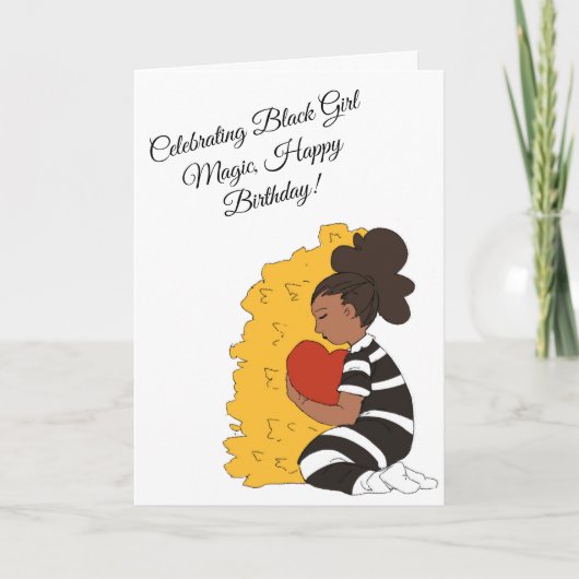 Black Girl Magic carte d'anniversaire (Devant)