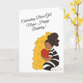 Black Girl Magic carte d'anniversaire (Fleur jaune)