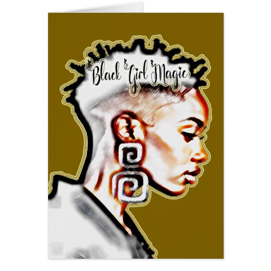 Black Girl Magic • Inspirerende Affirmatie Groet (Voorkant)
