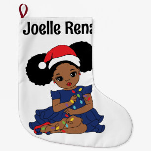 Black Girl Magic Melanin Kerst Bruine Huid Liefde Grote Kerstsok