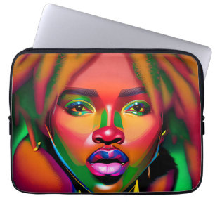 Black Girl Magic Melanin Poppin Juneteenth Queen Laptop Sleeve
