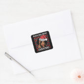 Black Girl Magic Merry, Afrikaans-Amerikaans Vierkante Sticker (Envelop)