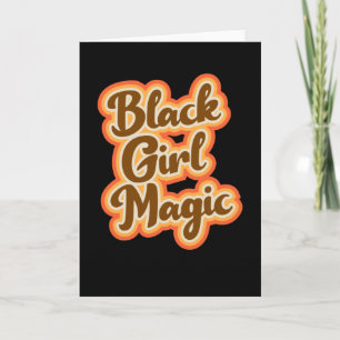 Black Girl Magic Retro Style Melanin Girls Kaart