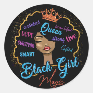 Black Girl Magic Ronde Sticker