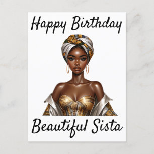 Black Girl Magic Verjaardag Sista Melanine Vrouw B Uitnodiging Briefkaart