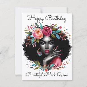 Black Girl Magic Verjaardag Sista Melanine Vrouw Briefkaart