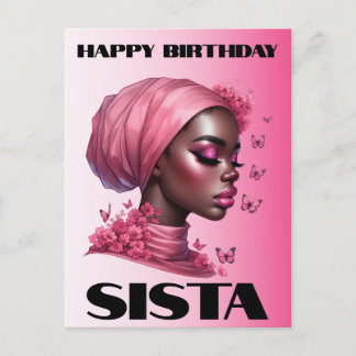 Black Girl Magic Verjaardag Zuster Melanine Vrouw Briefkaart
