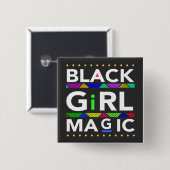 Black Girl Magic Vierkante Button 5,1 Cm (Voorkant /achterkant)