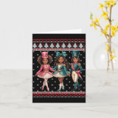 Black Girl Nutcracker Western Nutcracker Bow Ugly  Kaart (Gele Bloem)
