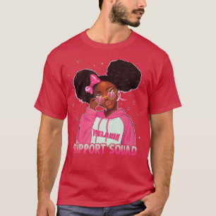 Black Girl Women ondersteunen Squad Breast Cancer  T-shirt