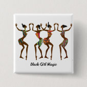 Black Girls Magic Vierkante Button 5,1 Cm (Voorkant)