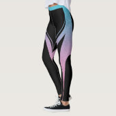 Black Girly Glitter Heart Butt Activewear Leggings (Links)