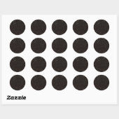 Black Glitter Custom Trendy Ronde Sticker (Vel)