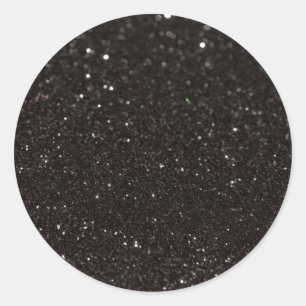 Black Glitter Custom Trendy Ronde Sticker
