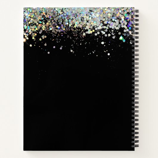Black Glitter dacht dat ze Afstuderen kon maken Notitieboek (Achterkant)