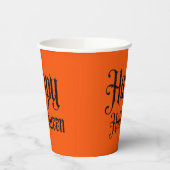 Black Glitter Happy Halloween Papieren Bekers (Links)