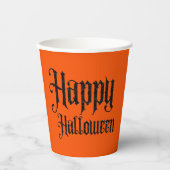 Black Glitter Happy Halloween Papieren Bekers (Voorkant)