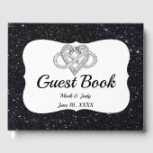 Black Glitter Infinity Heart Gastenboek (Voorkant)