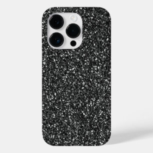 Black Glitter look Case-Mate iPhone 14 Pro Hoesje