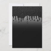 Black Glitter Minimalist Beauty prijslijst Menu (Achterkant)