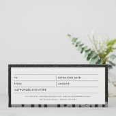 Black Glitter Zakelijke Cadeaubon Voucher (Staand voorkant)