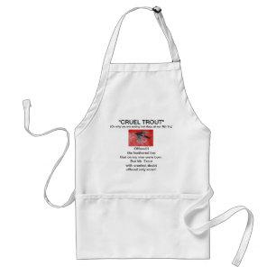 "Black Gnat Natat Fly Cruel Trout" Apron Standaard Schort