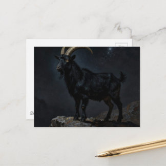 Black Goat at Night Briefkaart