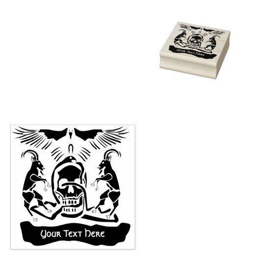 Black Goat Corrupt Trinity Crest Rubberstempel (Gestempeld)