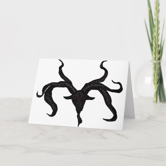 Black Goat Demon wenskaart Kaart (Voorkant)